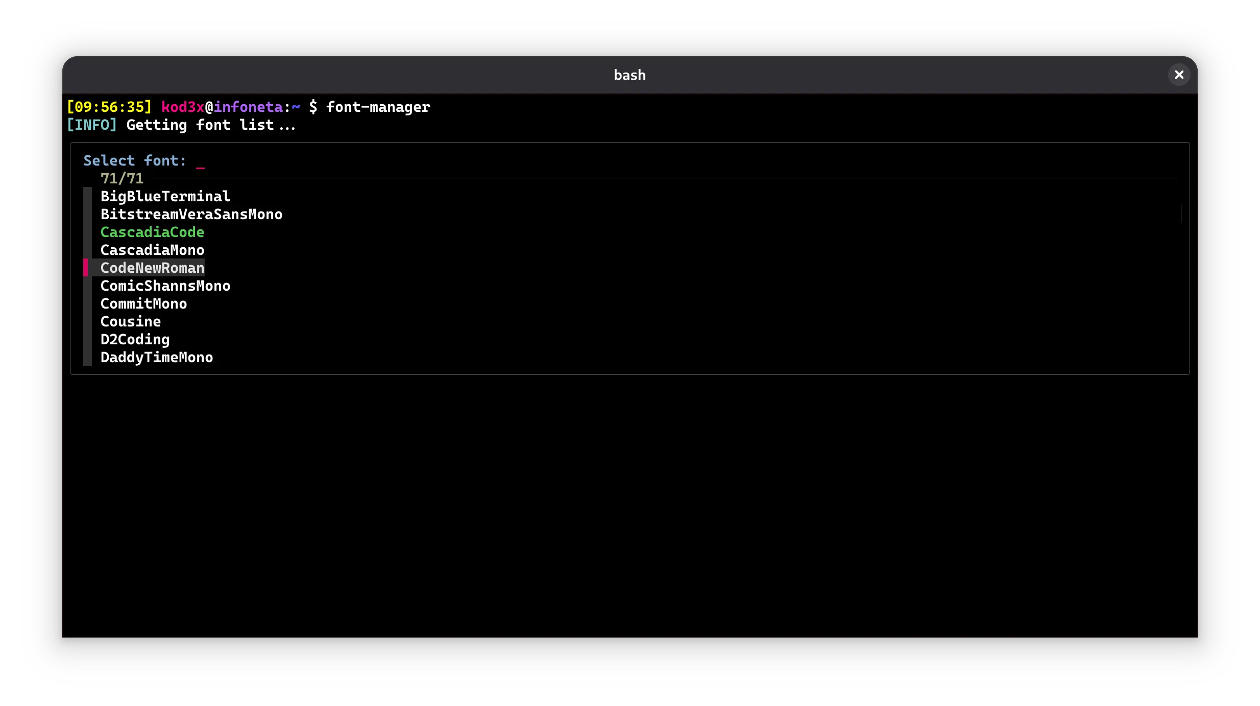 Font Manager
